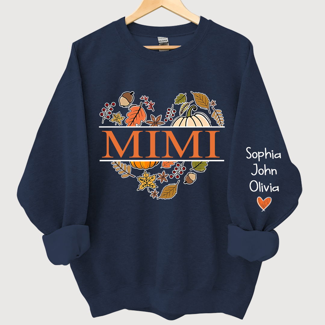 Mimi pumpkin fall autumn And Grandkids Sweatshirt