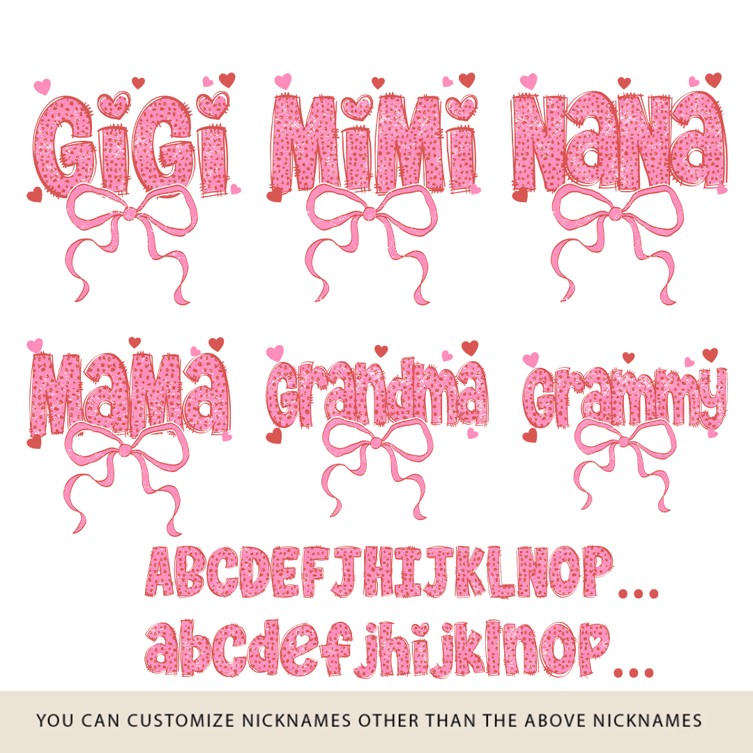 Personalized Mimi Pink Bow Sweatshirt – Custom Grandma Gift for Birthday or Christmas
