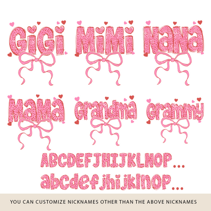 Personalized Mimi Pink Bow Sweatshirt – Custom Grandma Gift for Birthday or Christmas