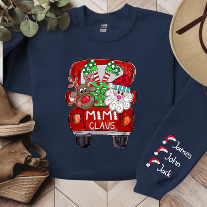 Mimi, Grandma Claus Truck Christmas and Grandkids Sweatshirt