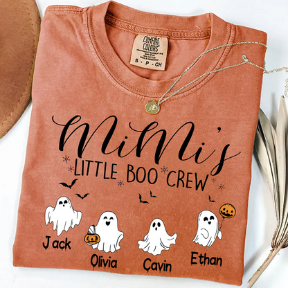 Comfort Colors® Custom Halloween Grandma Shirt, Grandma Boo Crew Shirt, Grandma's Bootiful Crew Shirt