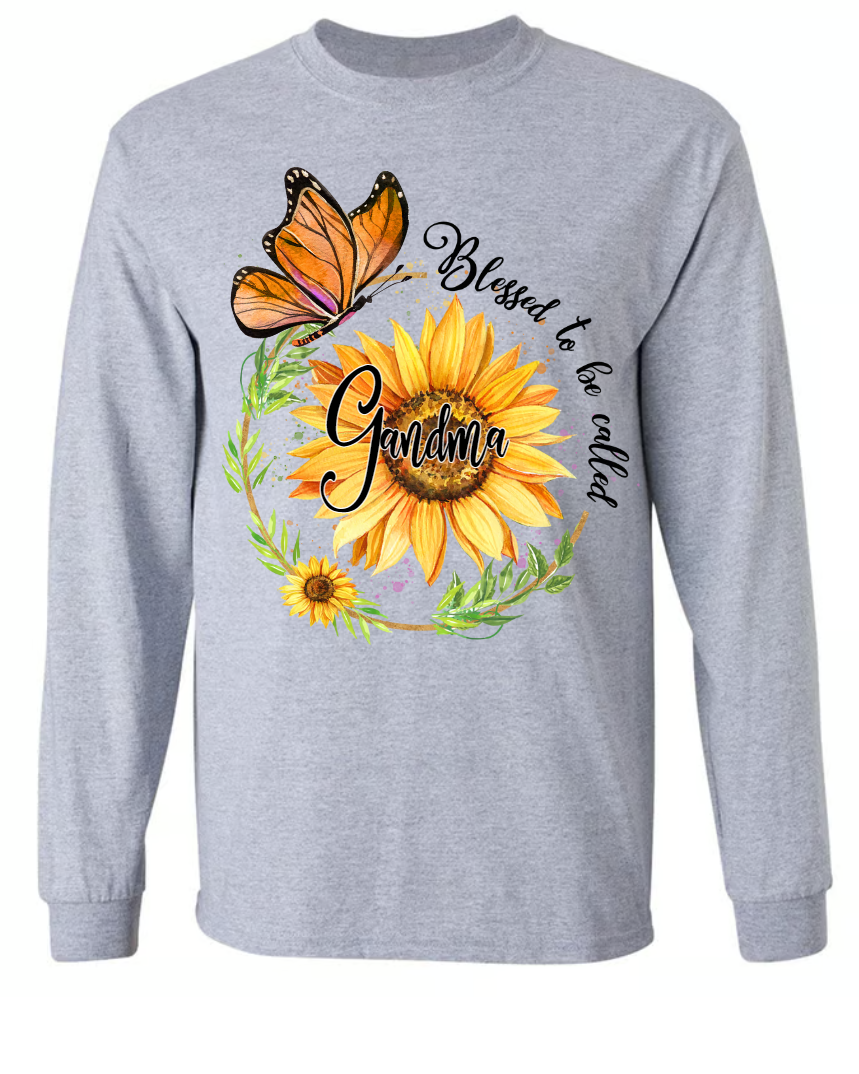 Blessed To Be Called Grandma Sunflower Butterfly