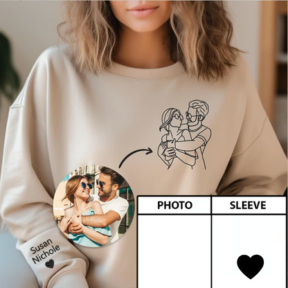 Custom Embroidered Portrait From Photo Couple Gifts