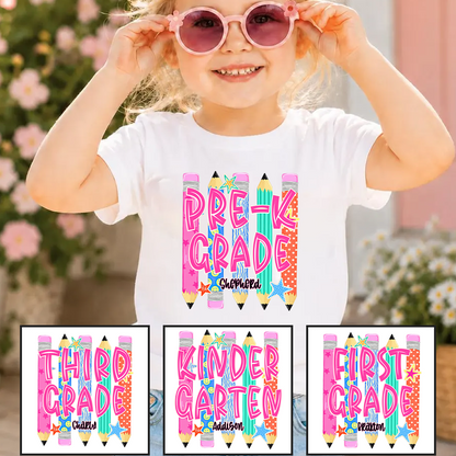 Custom Grade Level, KidsTeam, Pre-K To Fifth Grade Back To School Shirt