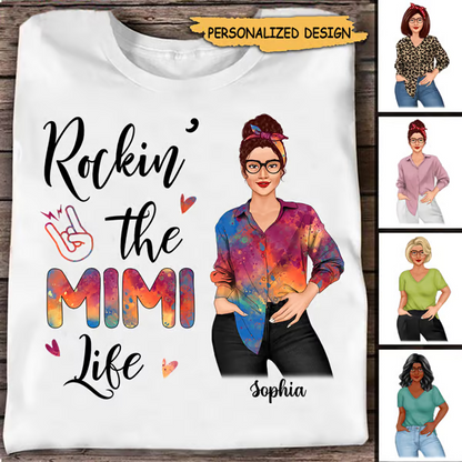 Personalized Rockin' Mom Grandma Life Sassy Girl