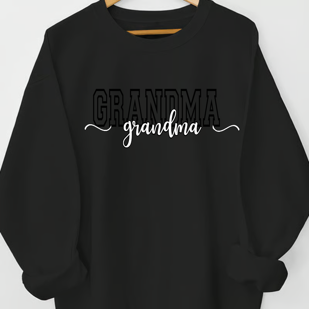 Personalized Grandma Name Sweatshirt, Warm Gift for Grandma And Grandchild