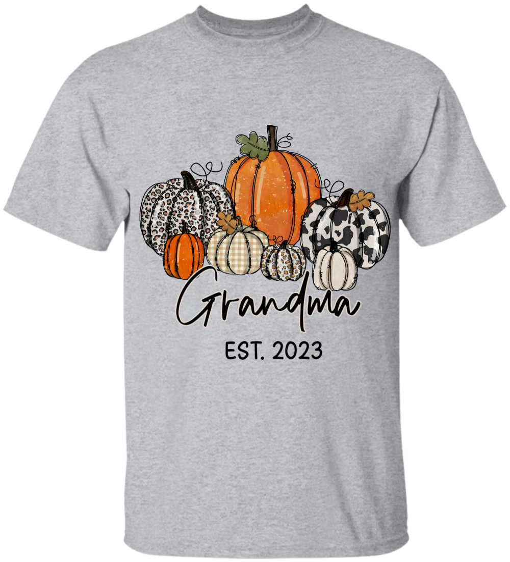 Pumpkin Grandma Est Year And Kids CTH01