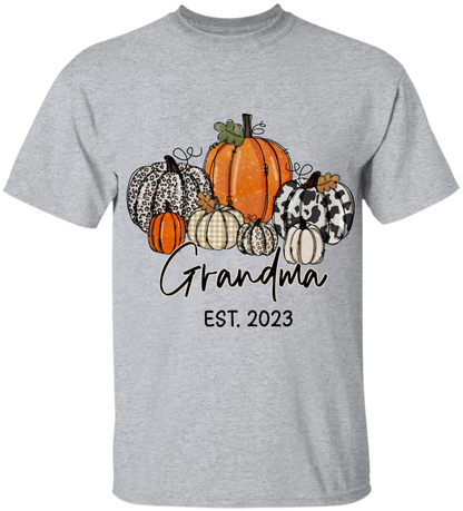 Pumpkin Grandma Est Year And Kids CTH01