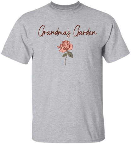 Personalized Grandma Garden Oversized Sweatshirt with Grandkids Names, Custom Floral Birth Flower Design, Cozy Pullover for Grandma, Family Name Keepsake Apparel