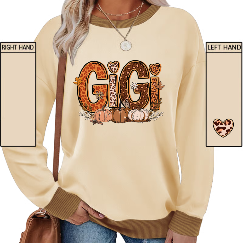 Fall Leopard Nana Gigi Mimi Mama Pumpkin