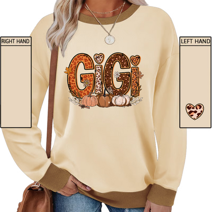 Fall Leopard Nana Gigi Mimi Mama Pumpkin