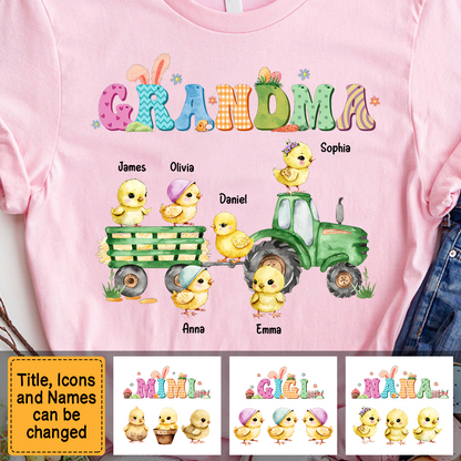 Personalized Grandma Easter Days, Custom Grandma With Kids, Grandma Gift