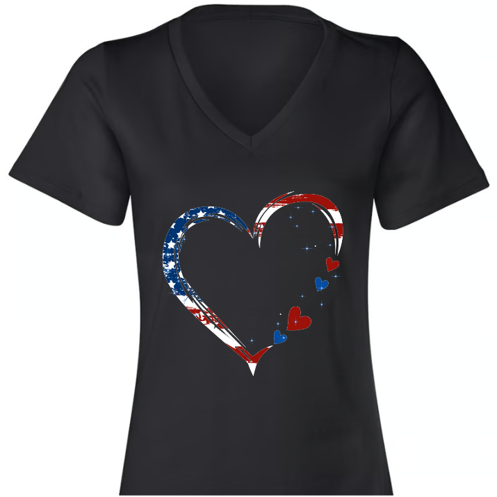 POD Nana and Grandkids Flag American Hearts