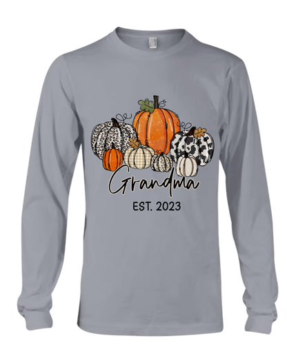 Pumpkin Grandma Est Year And Kids CTH01