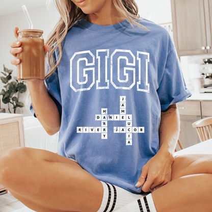 Personalized Gigi Mimi Nana Mama Grandkids Crossword Name