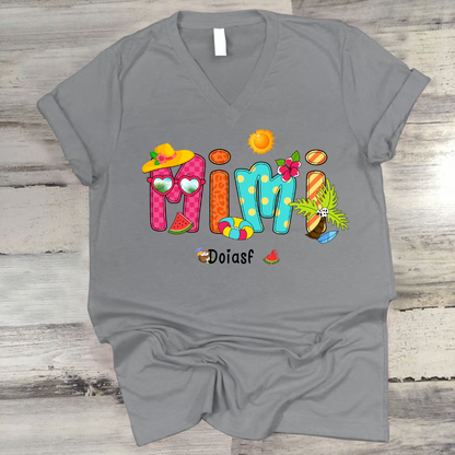 Summer Beach Gigi And Grandkids Personalized Shirt