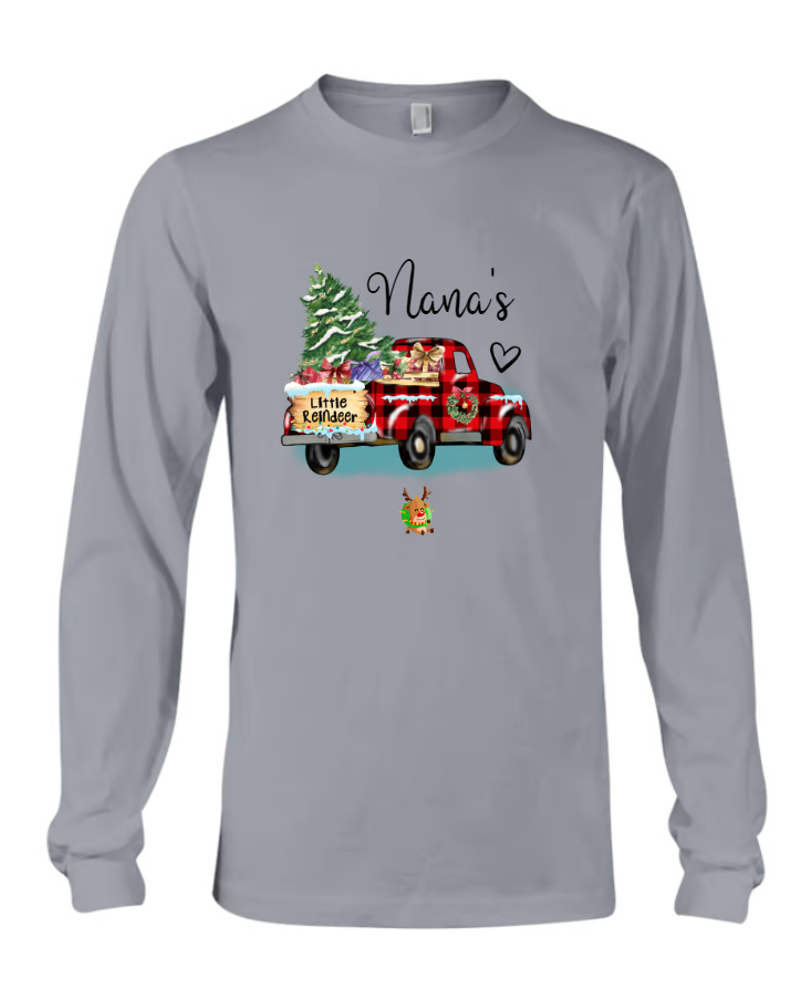 Nana's Little Reindeer Sweatshirt, Custom Grandma And Kids Christmas