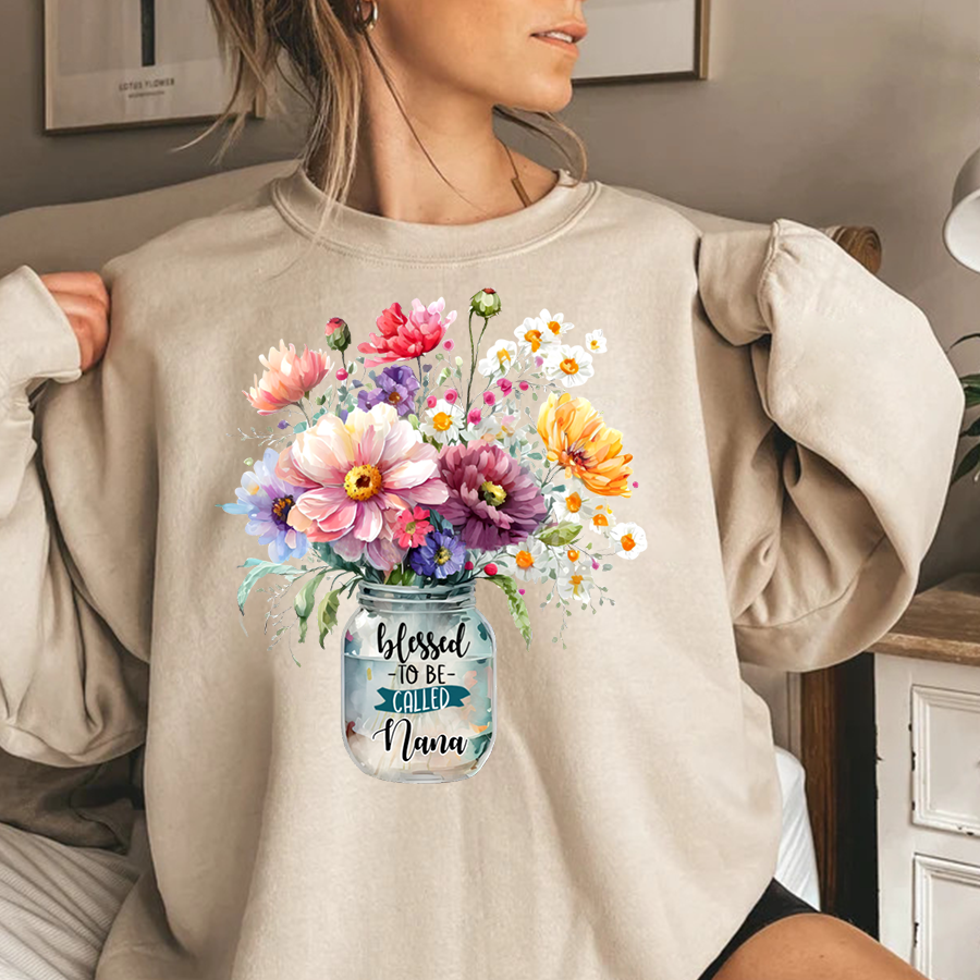 Mother's Day Gift, Vase of Flowers Gift for Grandma Nana Mimi CTH01