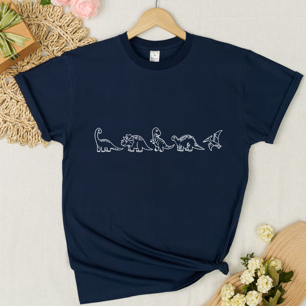 Personalized Mimisaurus Dinosaur Shirt, Custom Grandma Nickname Shirt, Cute Dinosaur Line Art Design, Birthday Gift for Mimi Nana Gigi, Mothers Day Family Shirt