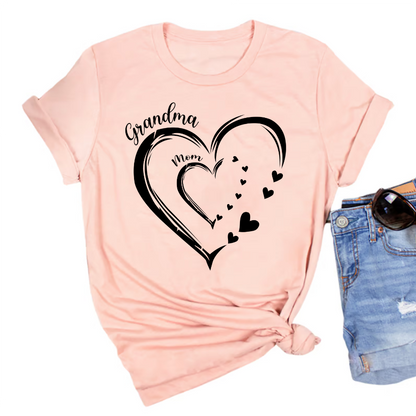 Heart Mom and Grandma Classic Canvas