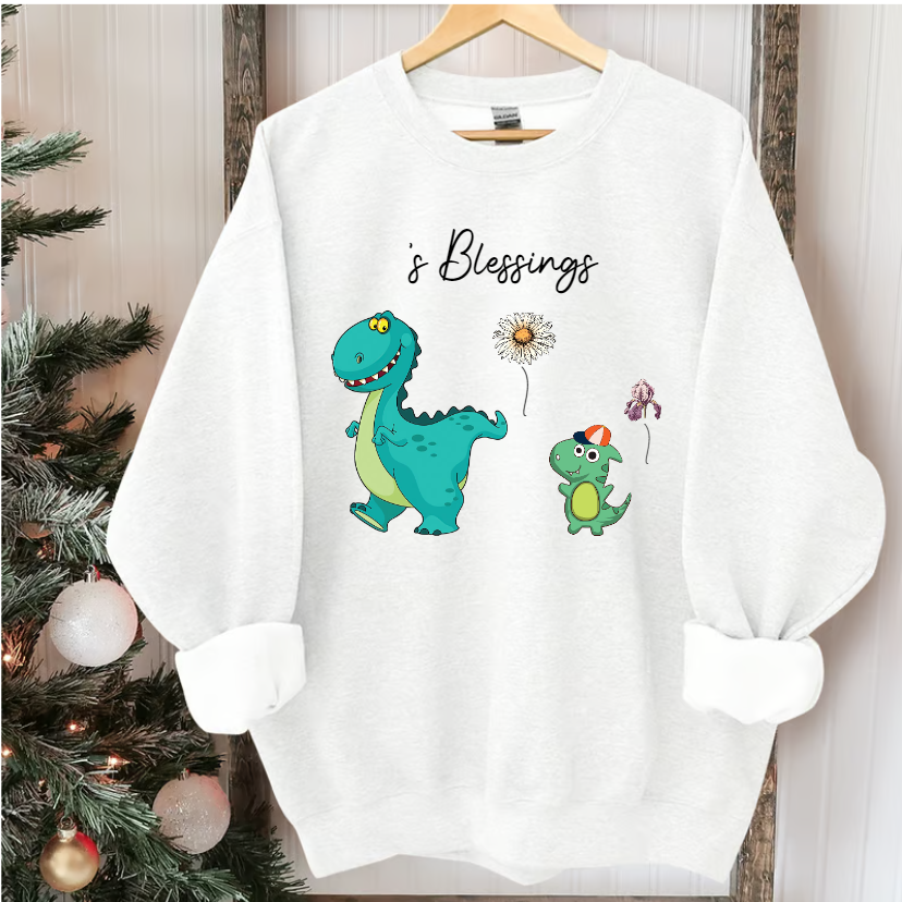 Nana's Blessings Nana Saurus And Kids Custom