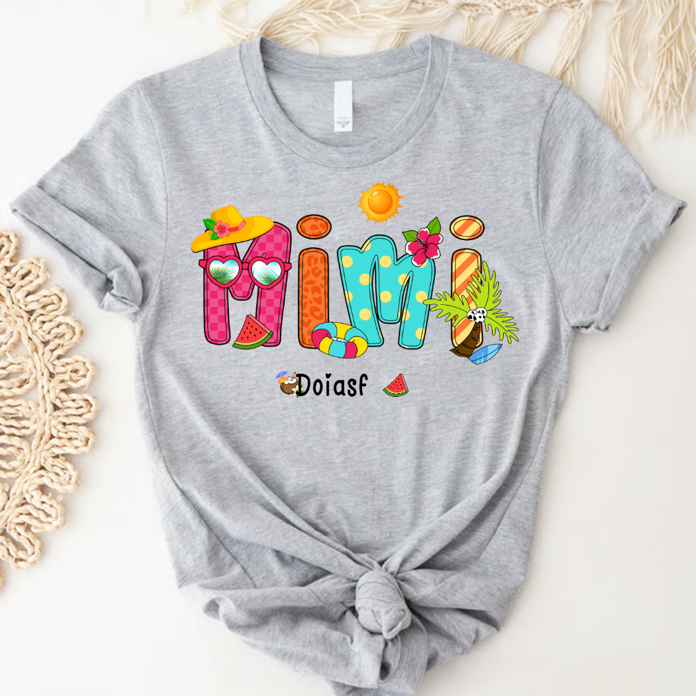 Summer Beach Gigi And Grandkids Personalized Shirt