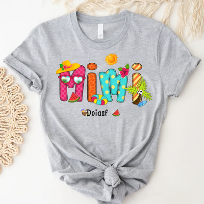 Summer Beach Gigi And Grandkids Personalized Shirt