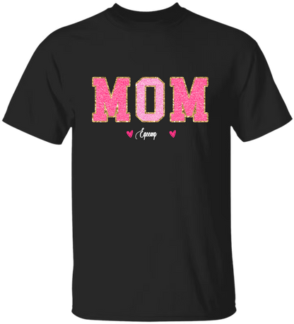 Personalized mimi with grandkids valentine day pink glitter T-Shirt T-Shirt