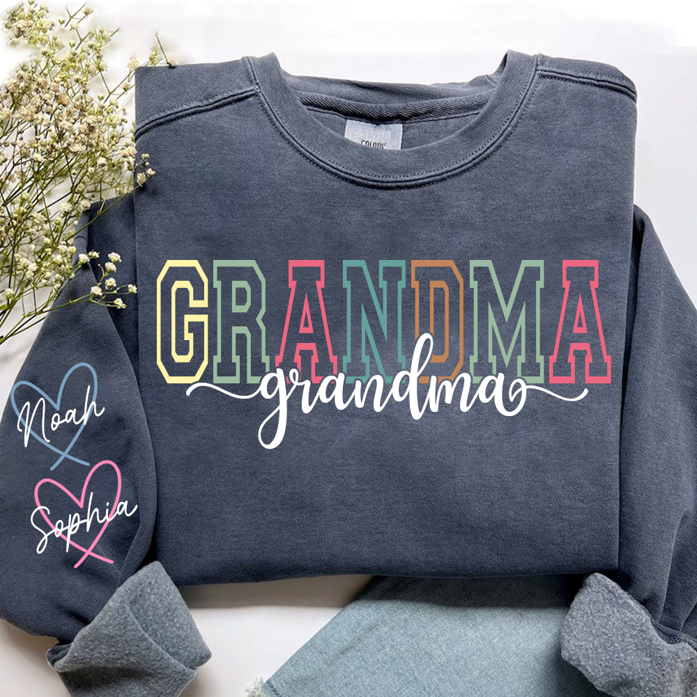 Custom Nickname Sweatshirt For Grandma And Kids, Gift Family