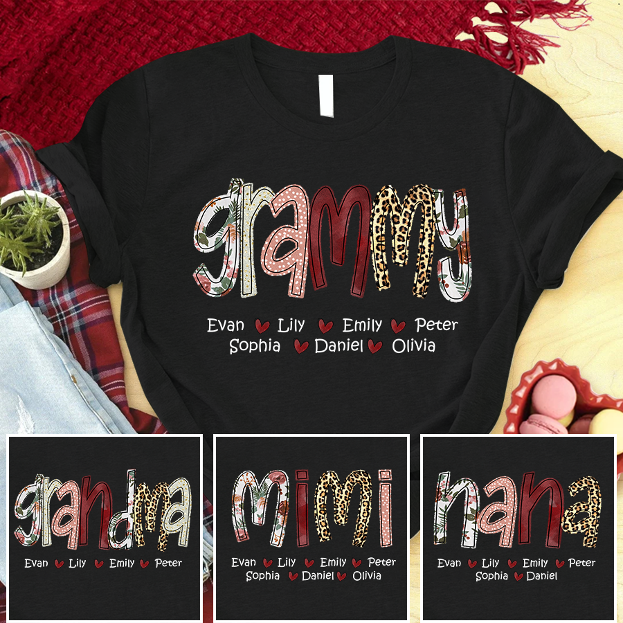 Personalized Grandma Shirt, Grandma Grammy Mom Nana Mama Abuela And Kids, Valentine's Day, Mother's Day CTH01 Sweatshirt