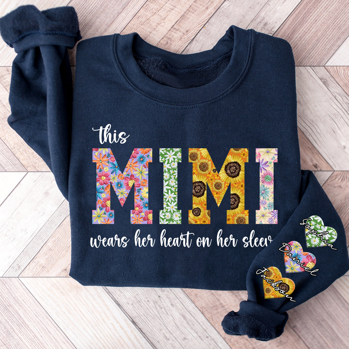 This Mimi Wears Her Heart On Her Sleeve Sweatshirt Sweatshirt