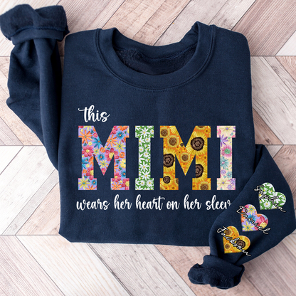 This Mimi Wears Her Heart On Her Sleeve Sweatshirt Sweatshirt
