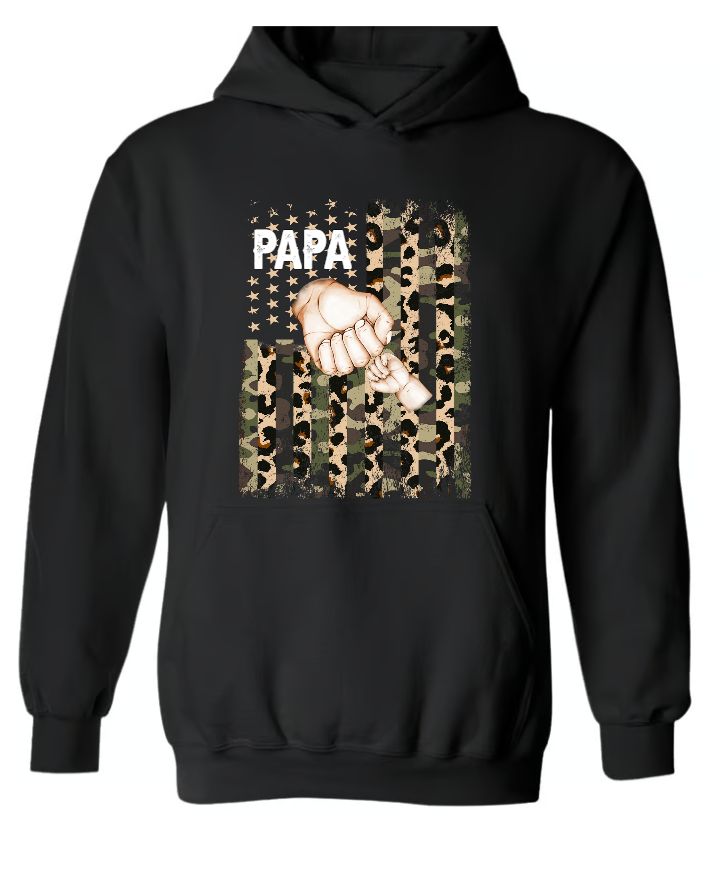 Personalized American Flag Shirt Grandpa And Kid Fist Bump Custom Dad Grandpa