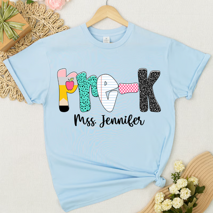 Custom Grade Leve Back To School, Teacher Team Shirt