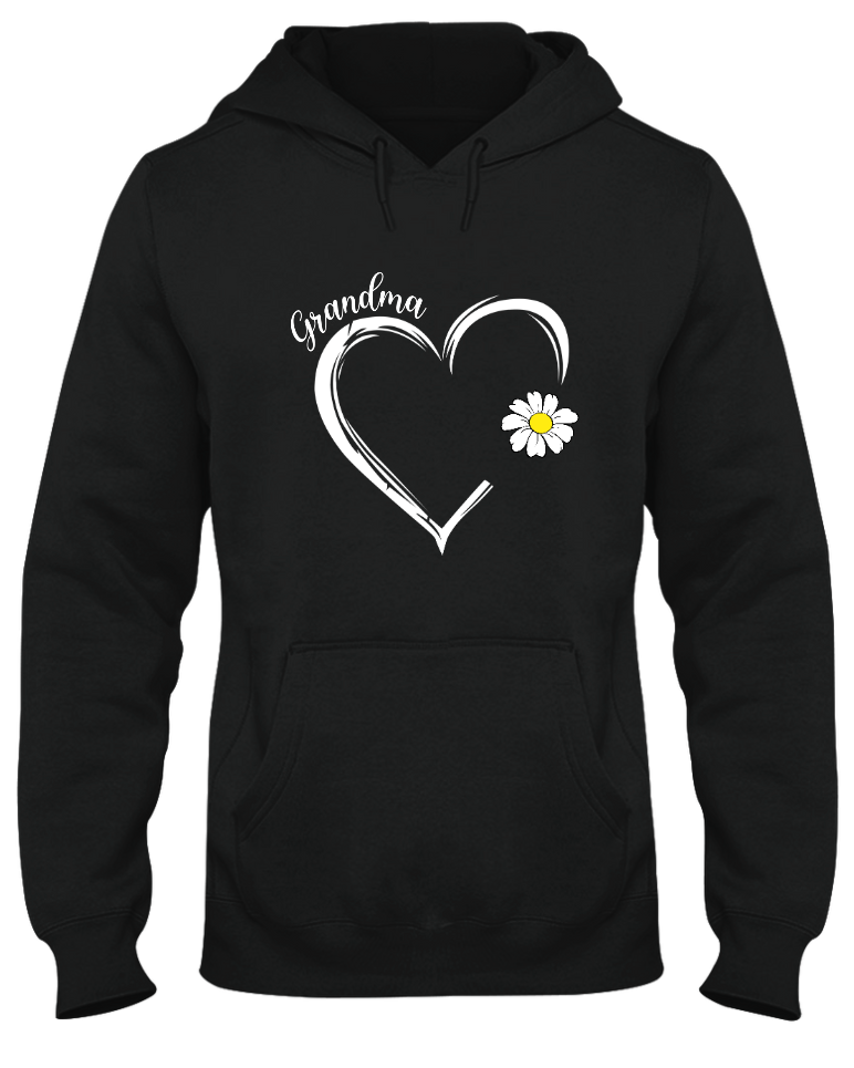 Grandma Daisy Heart Shirt, Custom Grandma With Kids, Mother's Day TH Copy