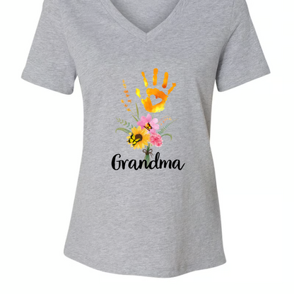 Personalized Grandma Flower Hand With Grandkids Mother's Day