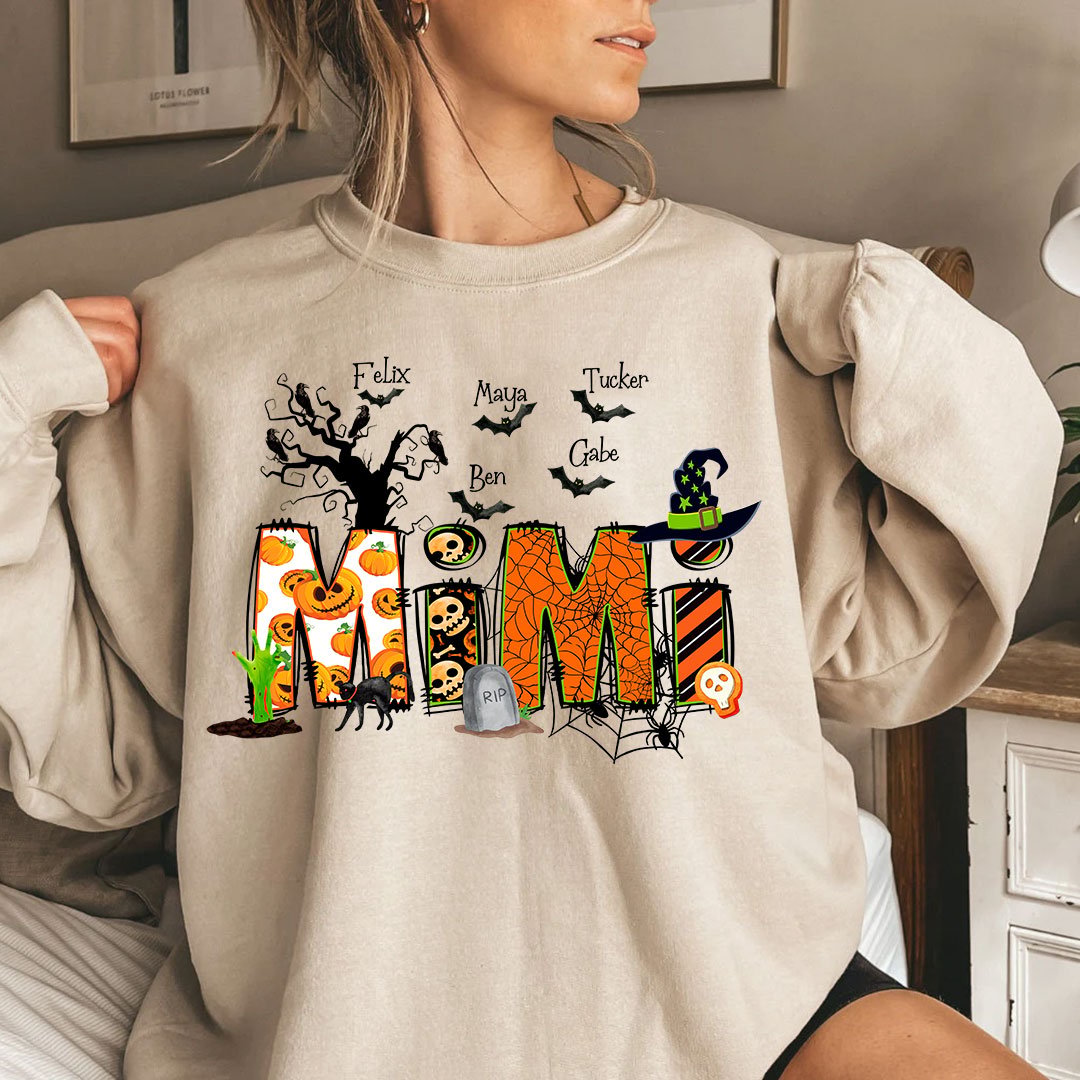 Mimi Grandma Bundle Halloween Alphabet Doodle Grandkids