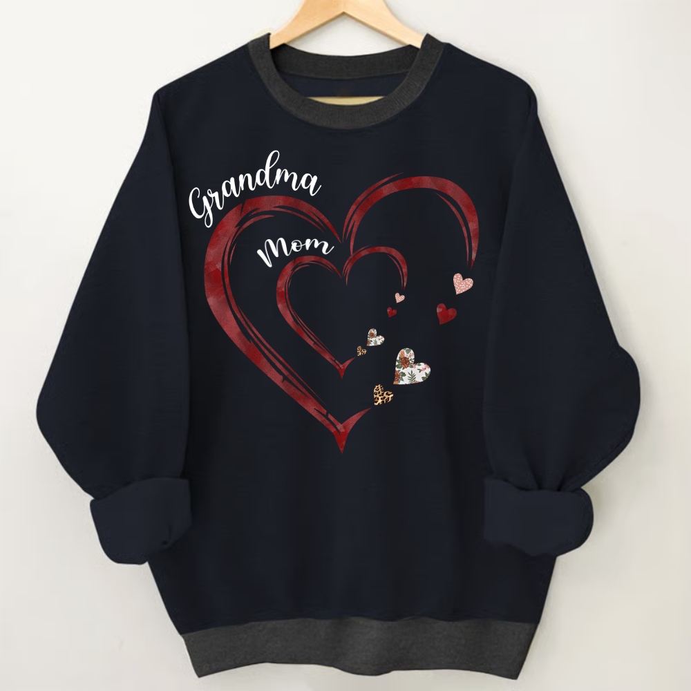 Personalized Mom And Grandma Heart Perfect Gift for Christmas Shirt