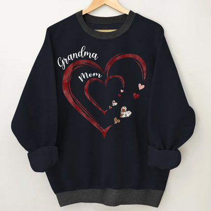Personalized Mom And Grandma Heart Perfect Gift for Christmas Shirt