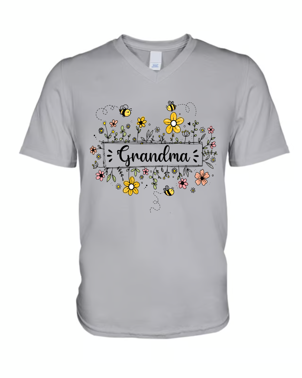 Personalized Grandma Flower Bee And Grandkids Custom Names