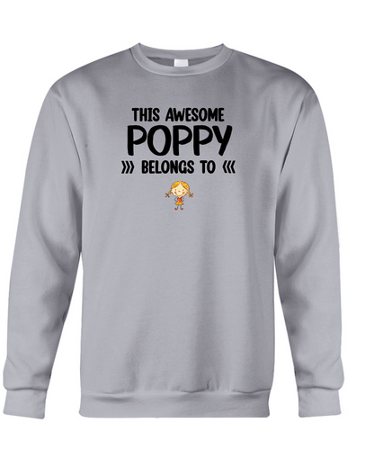 This Awesome Poppy Belongs To, Custom Poppy And Kids, Grandpa Gift TH