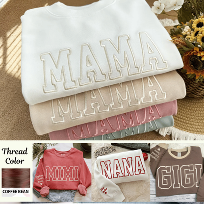 Embroidered Personalized Mama Nana Gigi Mimi and Grandkids