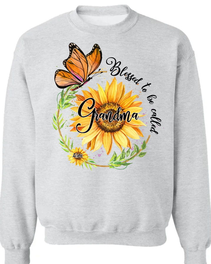 Blessed To Be Called Grandma Sunflower Butterfly