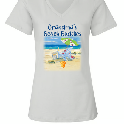 Grandma's Beach Buddies Summer Flip Flop, Custom Grandma With Kids, Gift For Grandma Summer TH