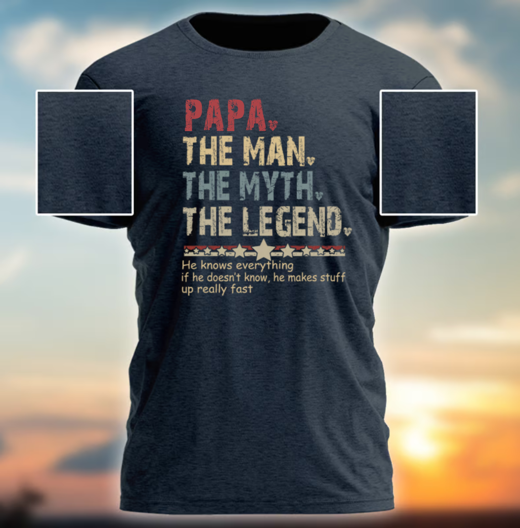 Papa The man The Myth The Legend Fathers Day 2024 T-Shirt