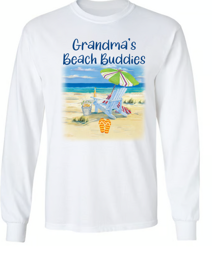 Grandma's Beach Buddies Summer Flip Flop, Custom Grandma With Kids, Gift For Grandma Summer TH