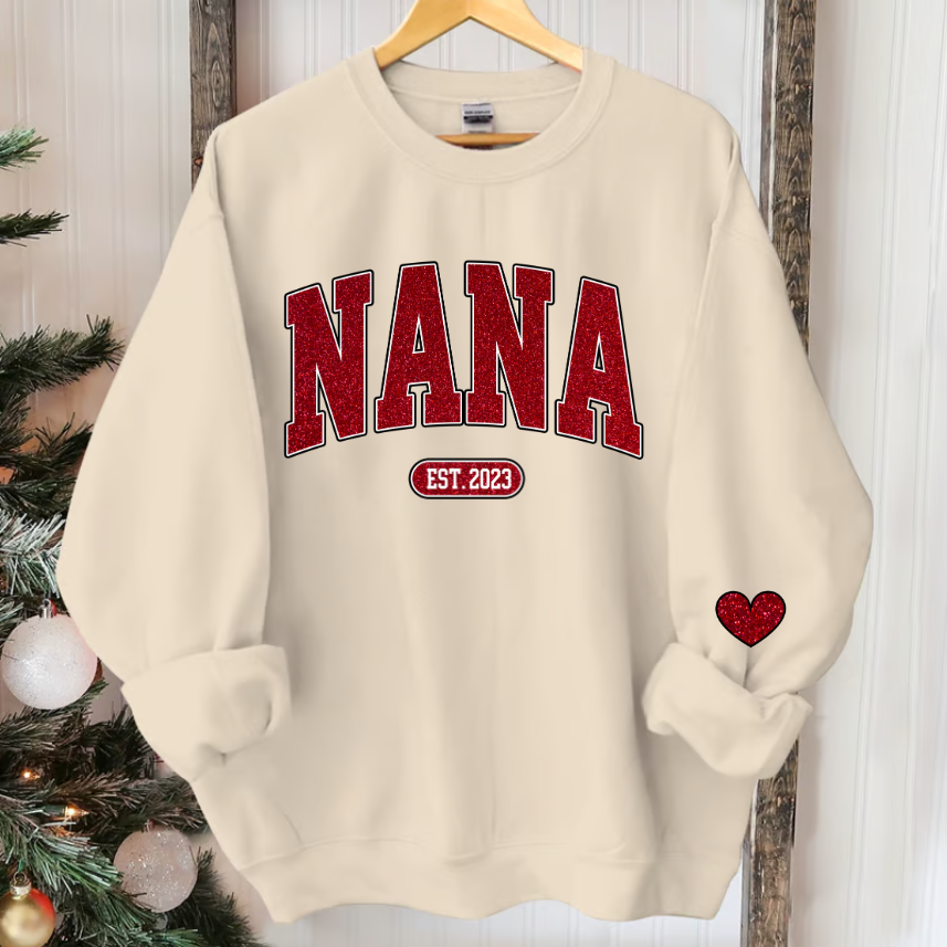 Glitter Nana Grandma Mimi And Kids CTH01 Sweatshirt