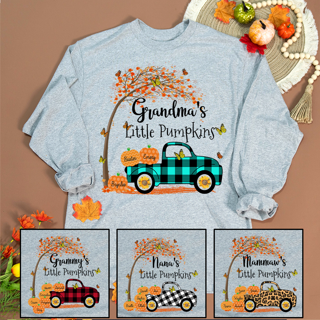Grandma's Little Pumpkins and Grandkids Names Personalized