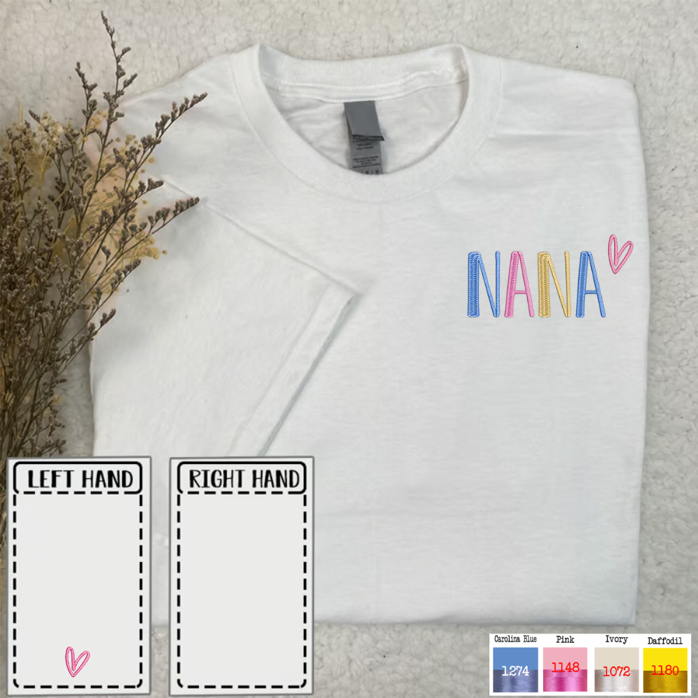 Custom Embroidered Sweatshirt, Christmas Gift for Grandma Mom Godmother Aunt Sister