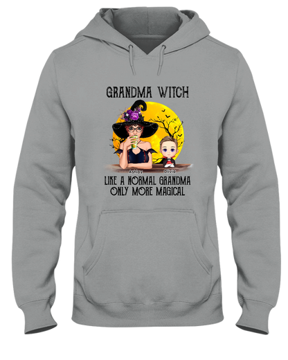 Grandma Witch Like A Normal Grandma Only More Magical, Custom Grandma & Kids Halloween TH